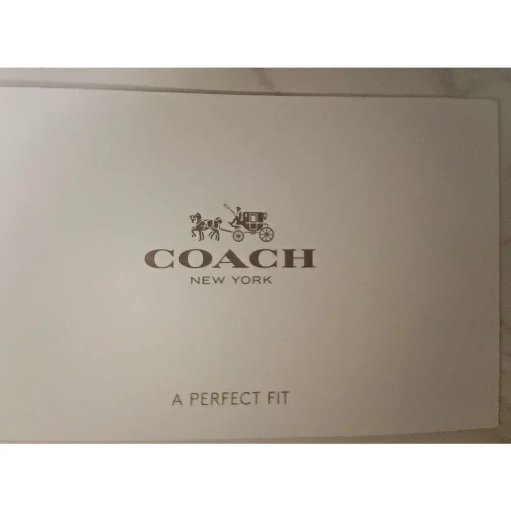COACH Metallic Gunmetal Silver Leather Turnlock Bow Wristlet - NWT